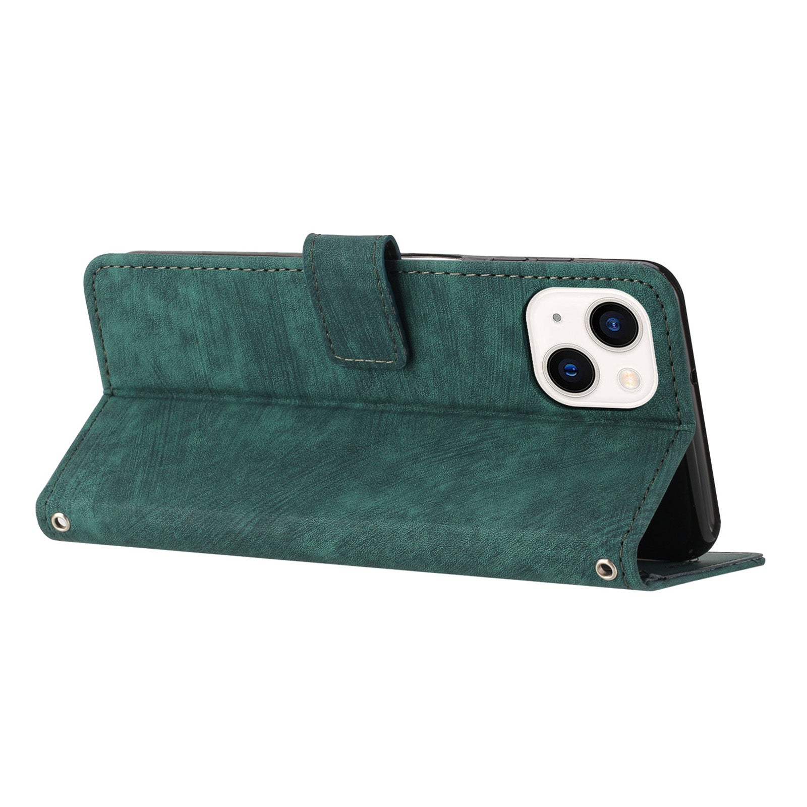 For iPhone 13 mini Stand Wallet PU Leather Phone Case Skin-touch Lines Imprinted Cover For iPhone 13 mini Stand Wallet PU Leather Phone Case Skin-touch Lines Imprinted Cover